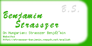 benjamin strasszer business card